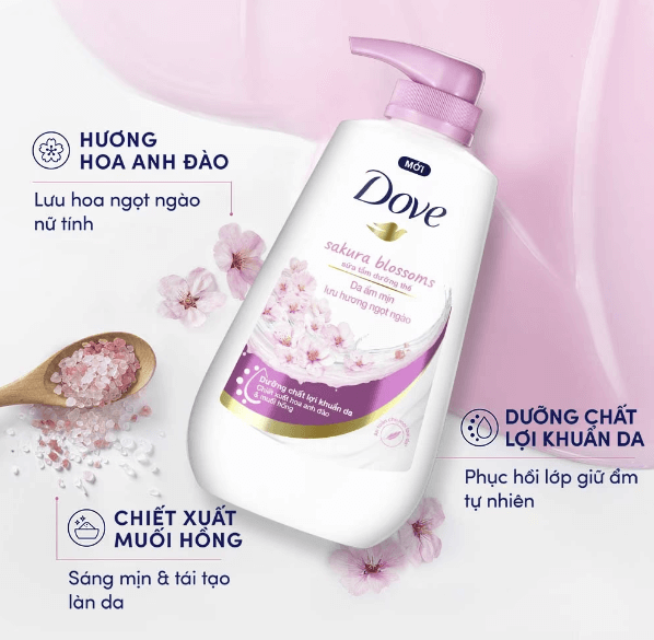 Sữa tắm dưỡng thể Dove Sakura Blossoms